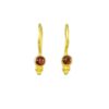 Tiny earrings garnet and dots E1552